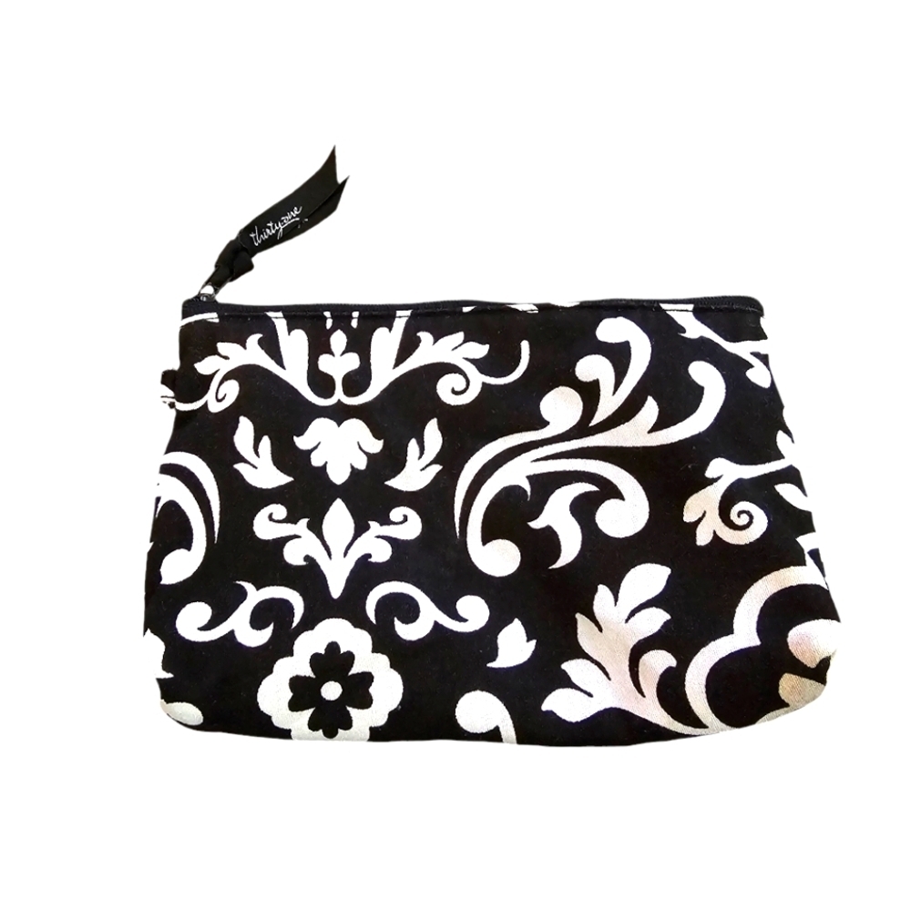 Thirty-one Grey Parisian Pop Mini Zipper Pouch/Wristlet Retired - Picture 1 of 8
